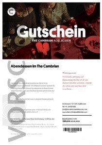 Abendessen im The Cambrian